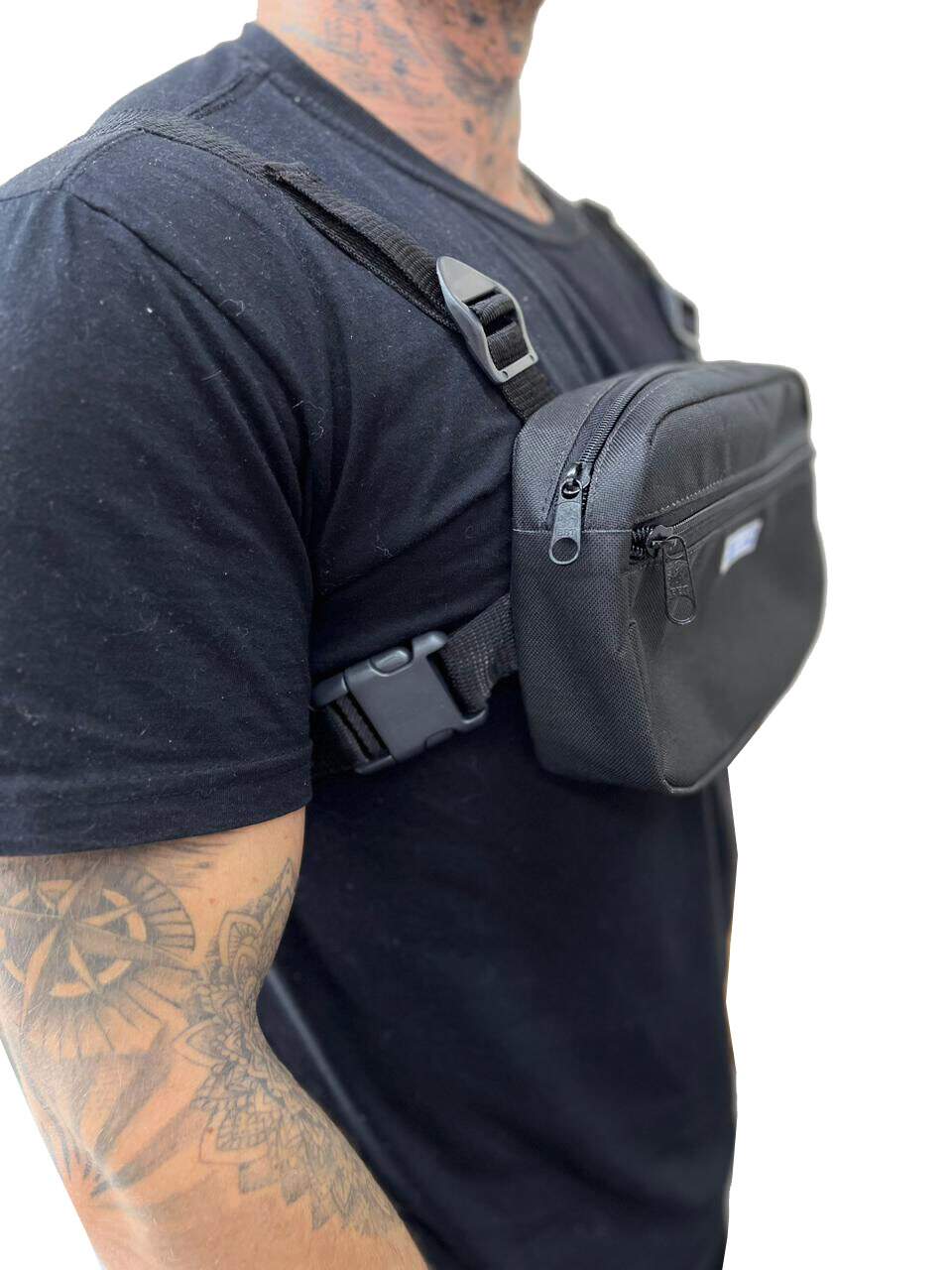 Bolsa Peitoral Tiracolo Transversal Streetwear - Foto 10