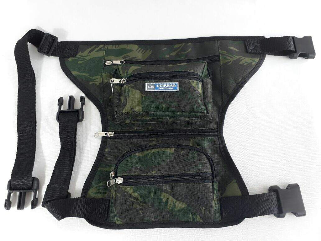 Pochete Cartucheira de Perna Camuflada Motoboy e Camping