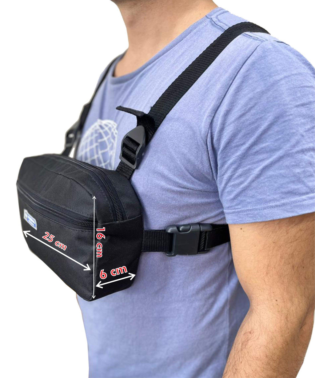 Bolsa Peitoral Tiracolo Transversal Streetwear - Foto 11